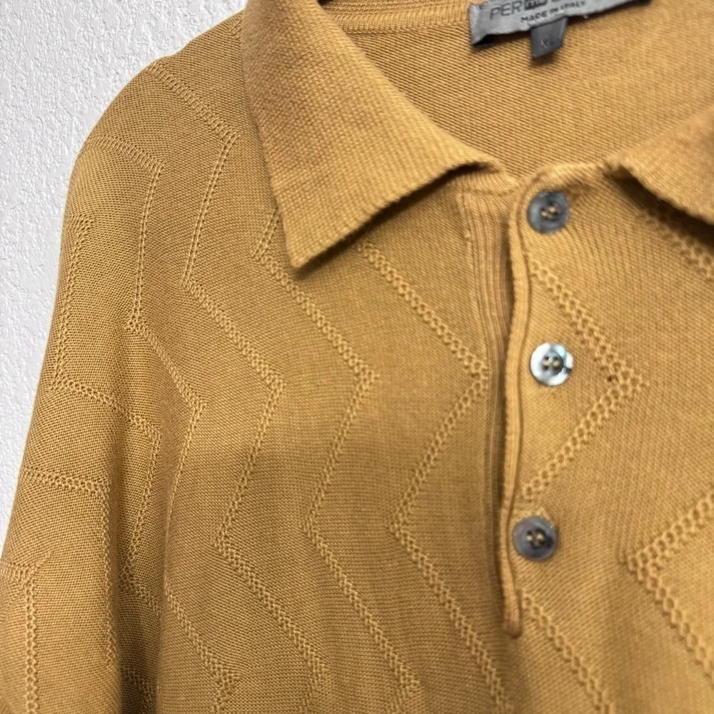 PermeUomo Italy Mens Soft Touch Camel Sweater - Size XL